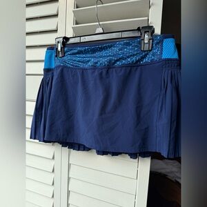 Lululemon Time To Shine Skirt Hero Blue Kayak Blue Samba Snake Size 8